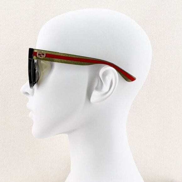 Gucci GG0034 Unisex Sunglasses Black Green OS main image 5